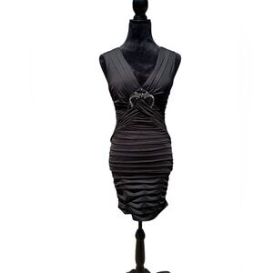 Nikibiki Black Ruched Mini Dress size Small